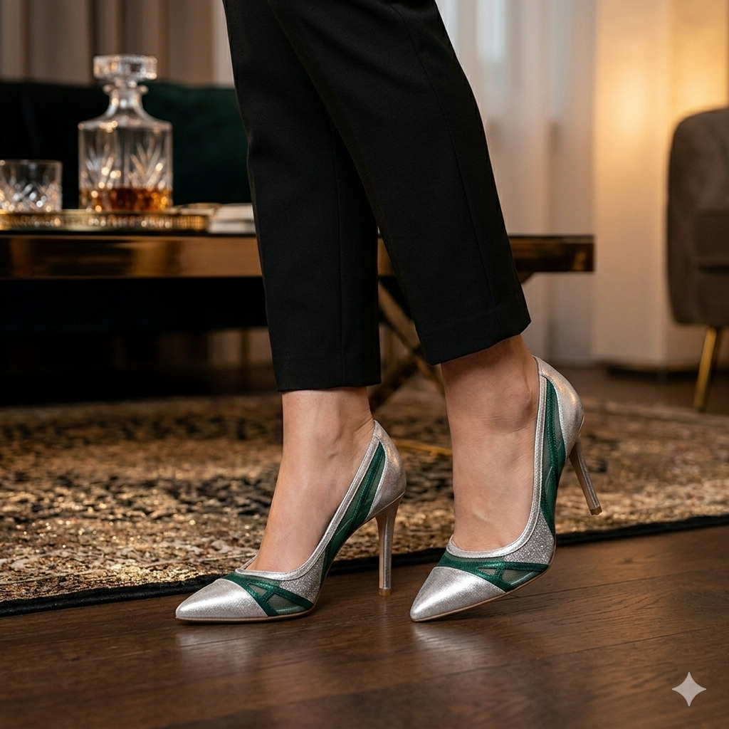 Glimmer Emerald Party Pump